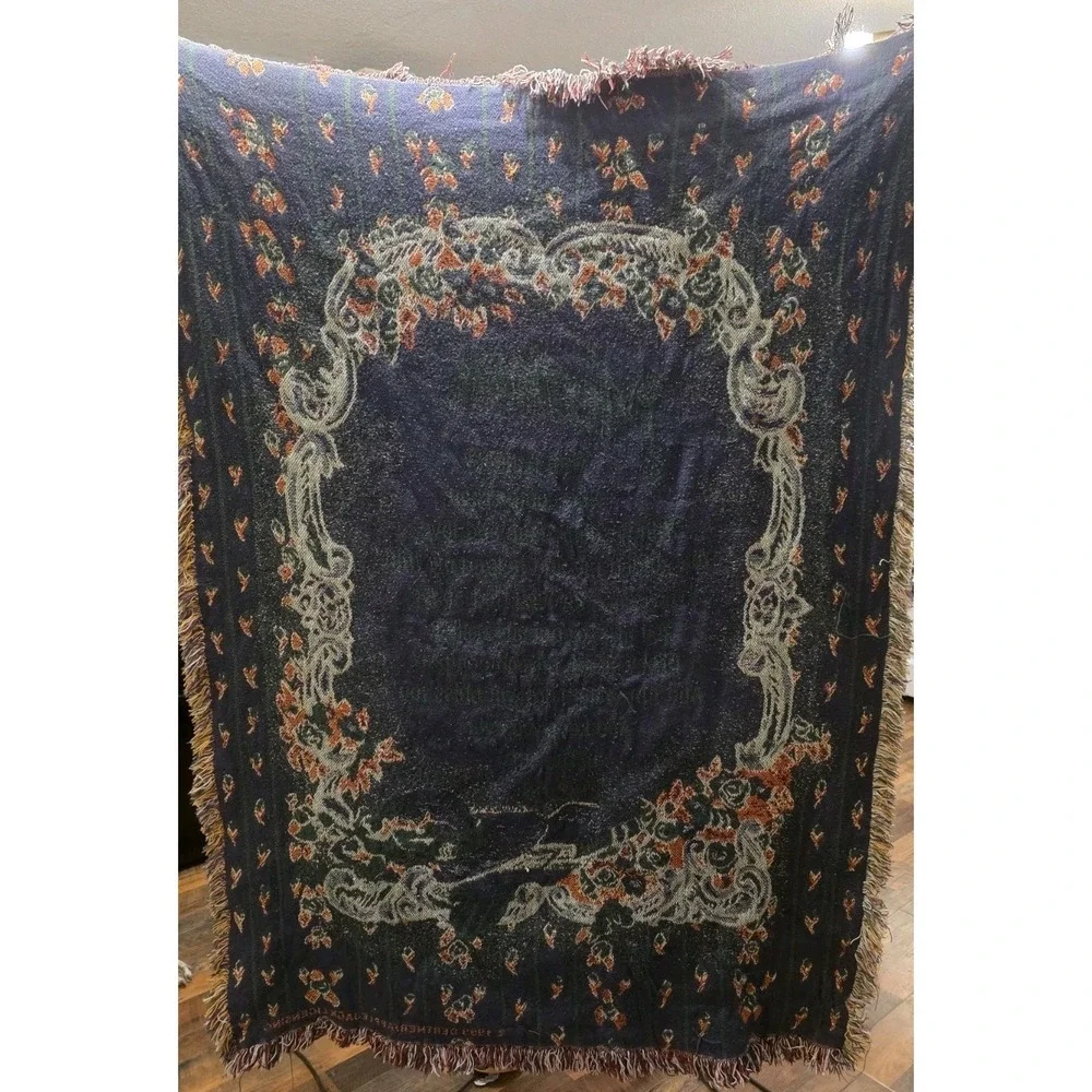VTG 1999 Woven Wall Tapestry Throw Erin Dertner Applejack Licensing R.Fogle Poem